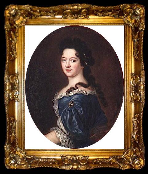framed  Pierre Mignard Portrait of Marie-Therese de Bourbon, princesse de Conti, ta009-2
